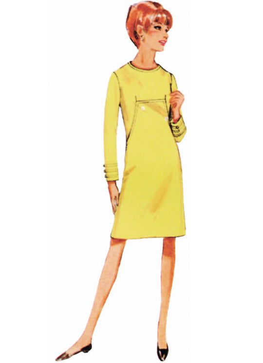 Butterick B7091 – Vintage A-Linien-Kleid der 1960er Jahre