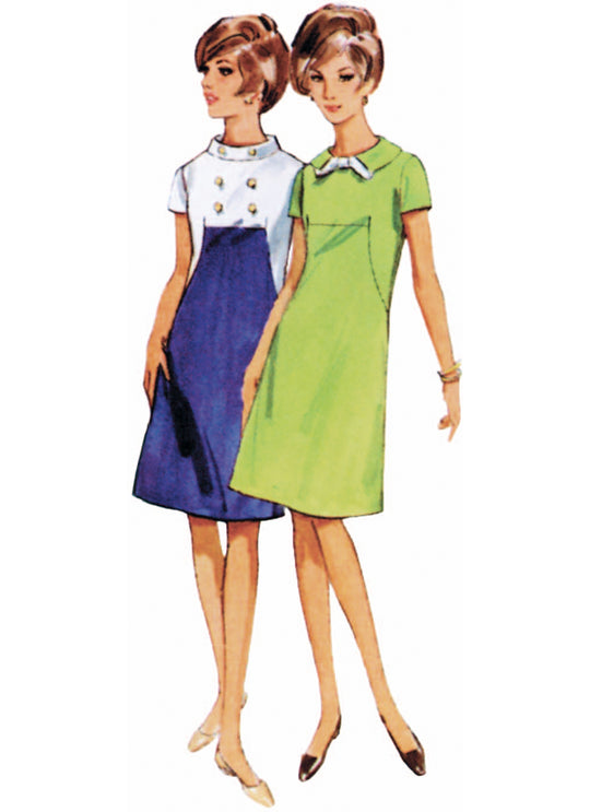 Butterick B7091 – Vintage A-Linien-Kleid der 1960er Jahre