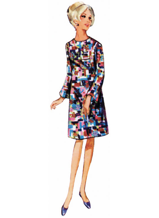 Butterick B7091 – Vintage A-Linien-Kleid der 1960er Jahre