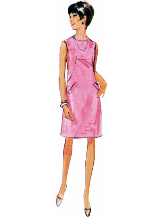 Butterick B7091 – Vintage A-Linien-Kleid der 1960er Jahre