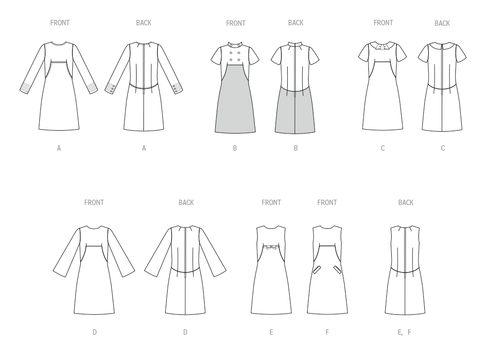 Butterick B7091 – Vintage A-Linien-Kleid der 1960er Jahre