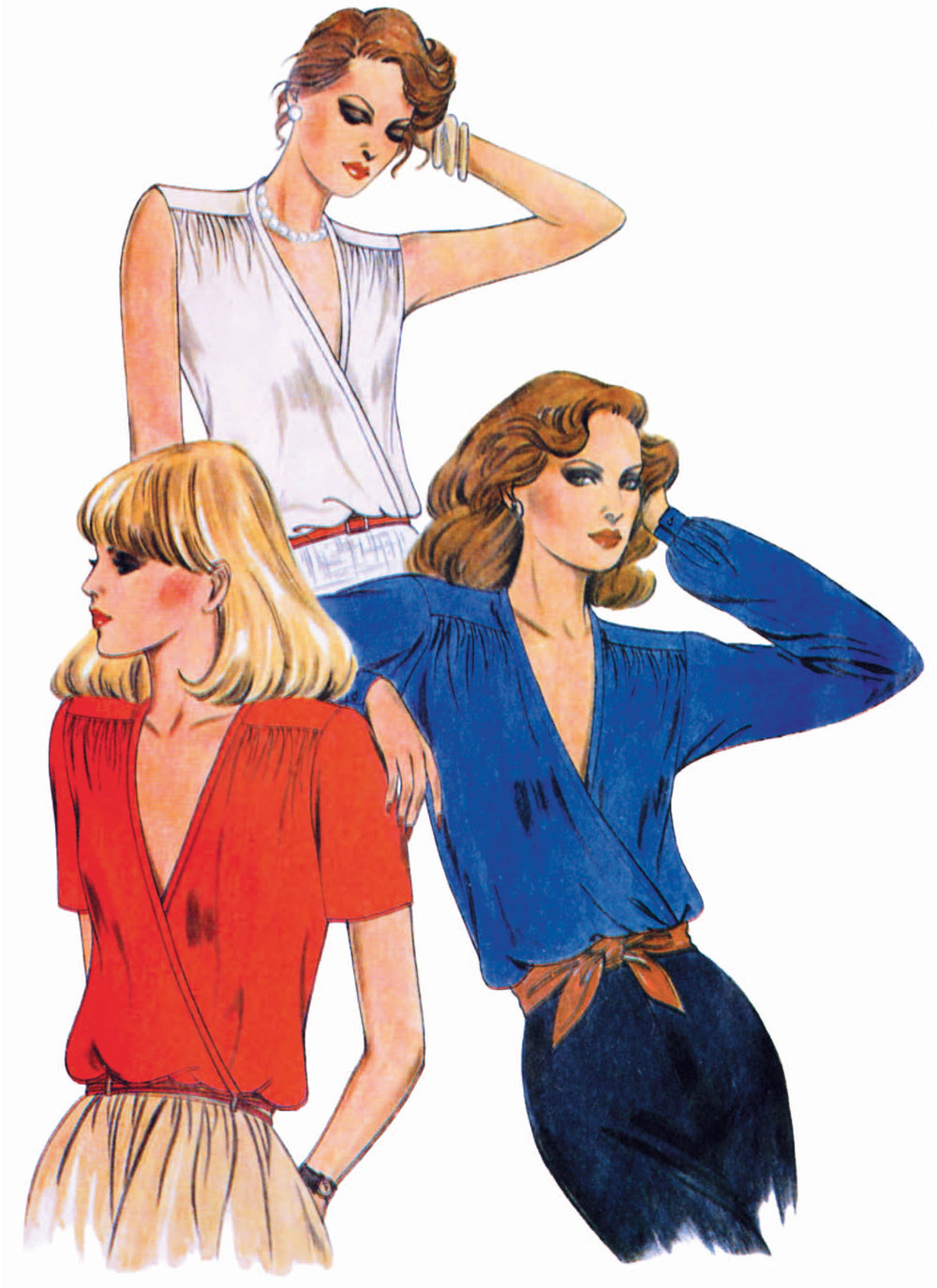 Butterick B7093 – Vintage Damenbluse der 1980er Jahre