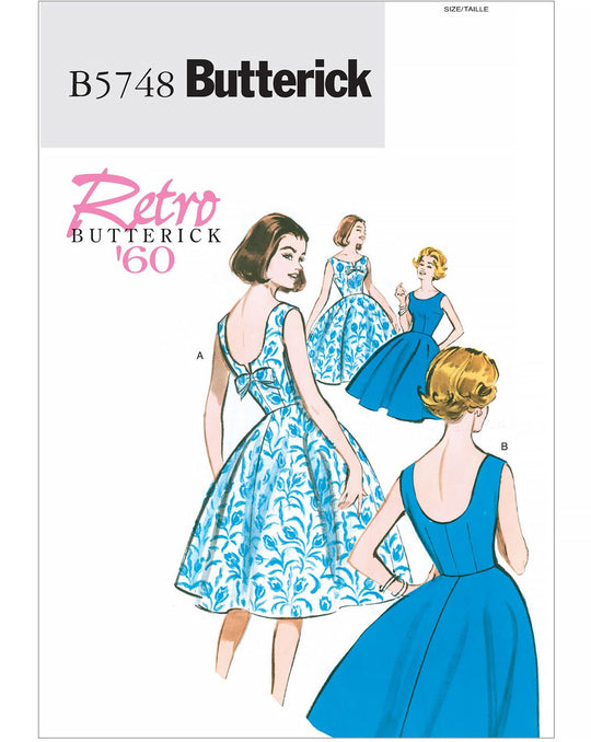Butterick B5748 – Vintage Damenkleid der 1960er Jahre