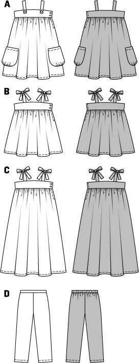 Burda Schnittmuster 9437 Mädchen Träger-Kleid