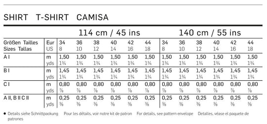 Burda Schnittmuster 6630 Shirt &Top für Damen