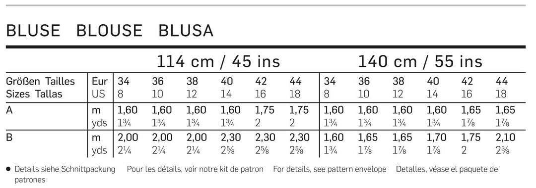 Burda Schnittmuster 6632 Bluse