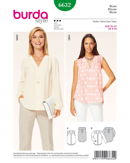 Burda Schnittmuster 6632 Bluse