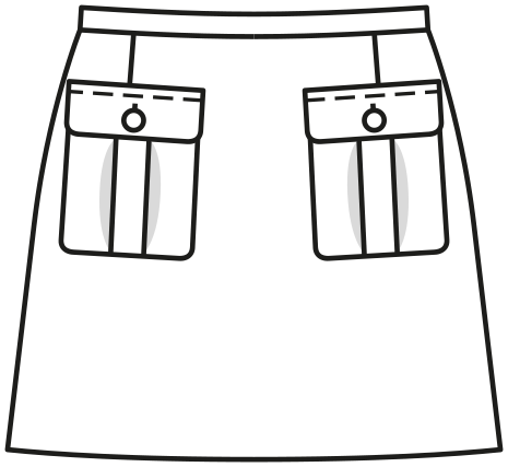 Burda Schnittmuster 6682 Rock für Damen