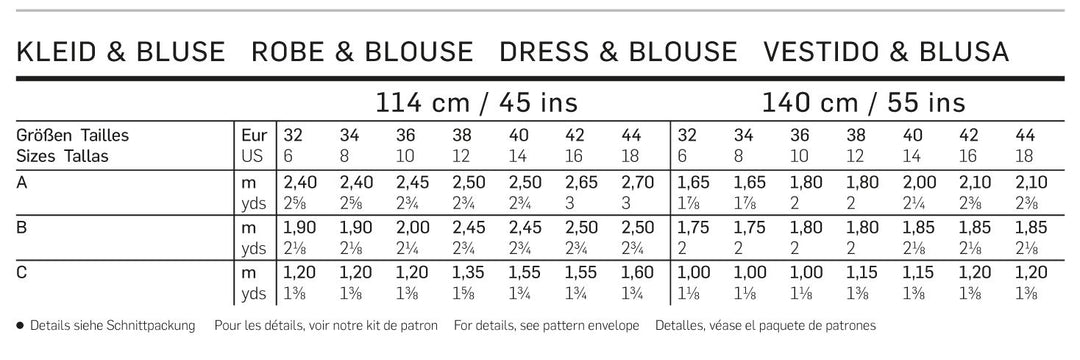 Burda Schnittmuster 6685 Kleid, Bluse