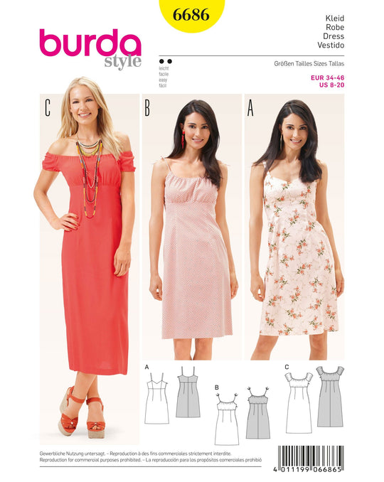 Burda Schnittmuster 6686 Kleid