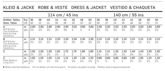 Burda Schnittmuster 6687 Kleid & Jacke