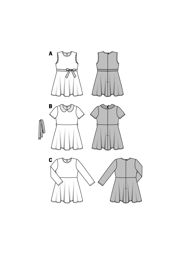 Burda Schnittmuster 9379 Mädchenkleid