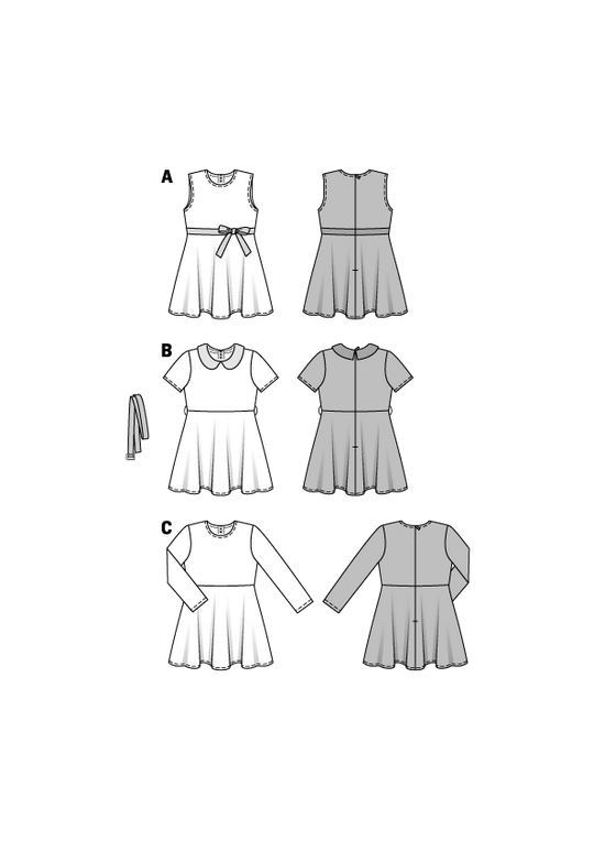 Burda Schnittmuster 9379 Mädchenkleid