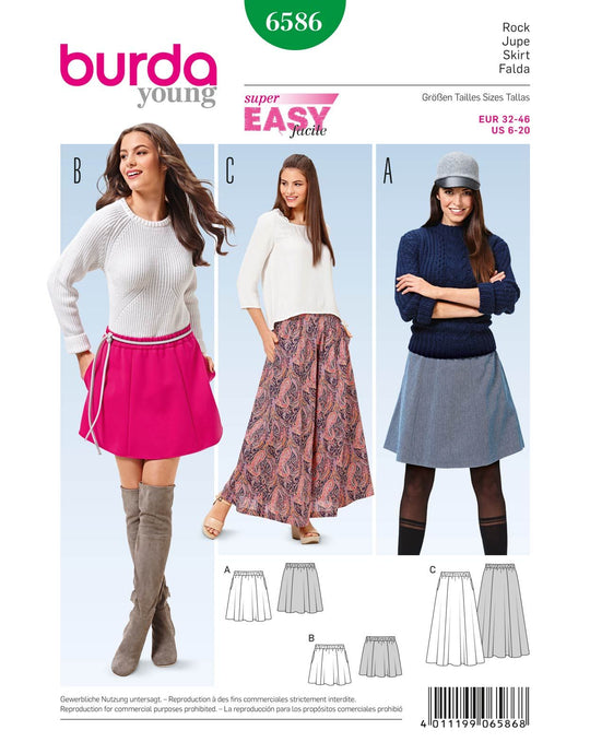 Burda Schnittmuster 6586 Rock