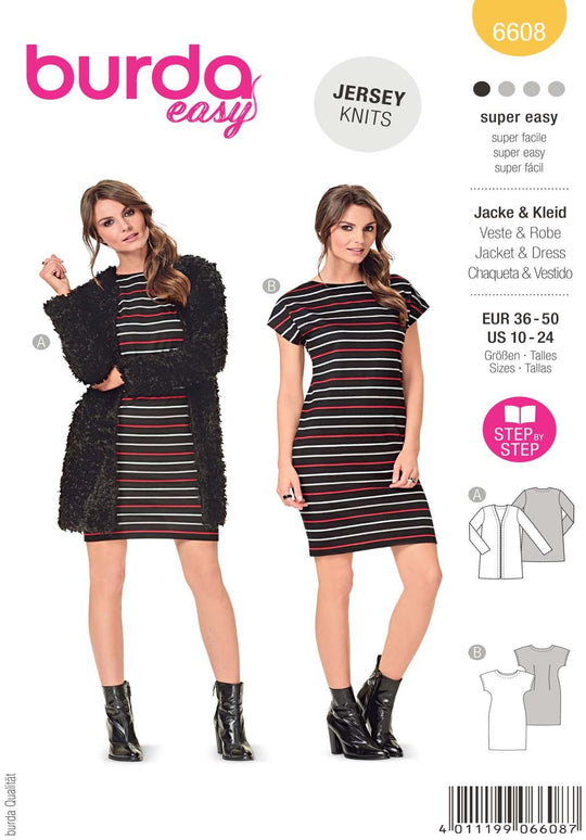 Burda Schnittmuster 6608 Jacke & Kleid