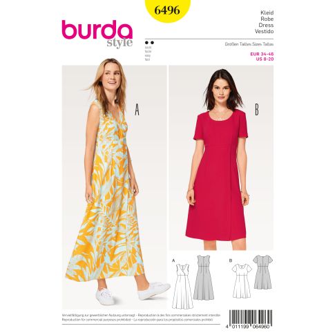 Burda Schnittmuster 6496 Kleid