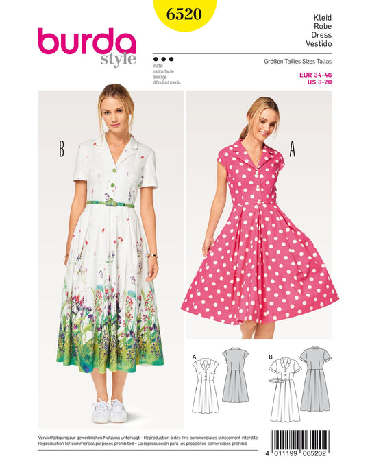 Burda Schnittmuster 6520 Kleid