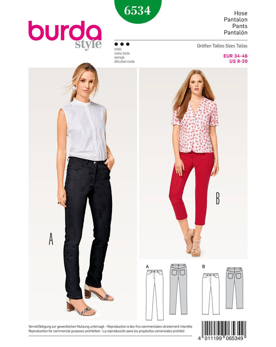 Burda Schnittmuster 6534 Hose