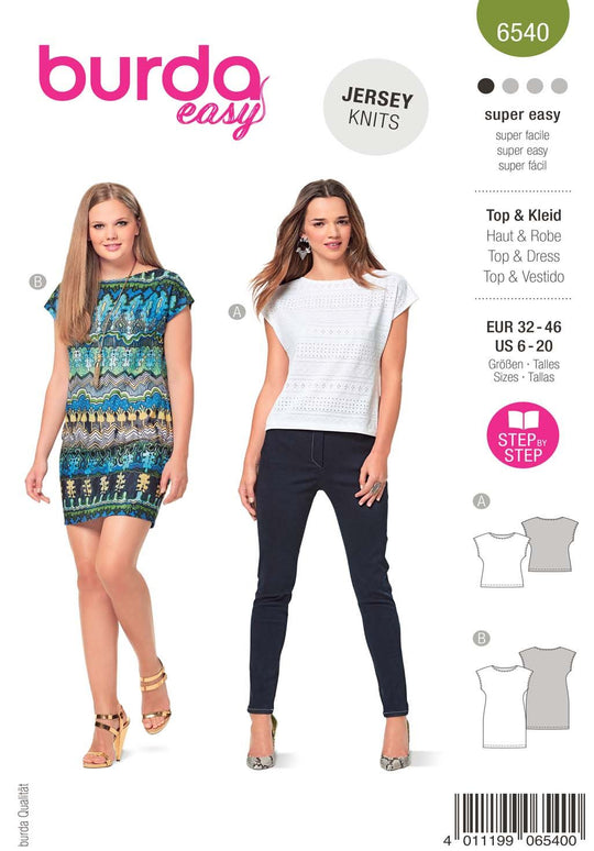 Burda Schnittmuster 6540 Top & Kleid