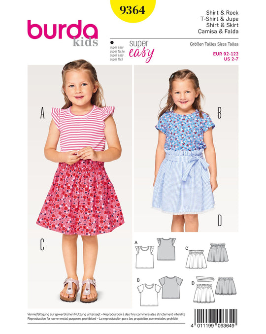 Burda Schnittmuster 9364 Shirt & Rock