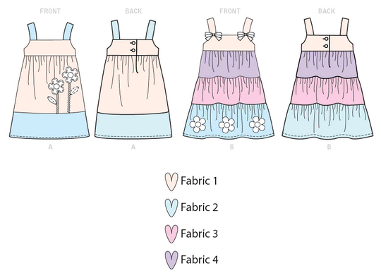 Kwik Sew Schnittmuster K0262 Kleinkind Kleid
