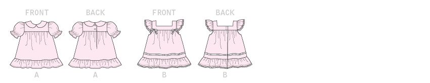 Kwik Sew Schnittmuster K0263 Baby Kleid