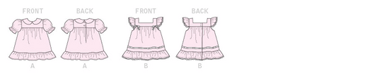 Kwik Sew Schnittmuster K0263 Baby Kleid