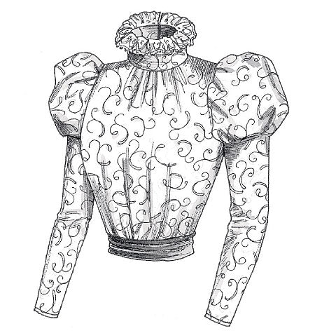 M2024 Romantische Bluse im historischen Stil