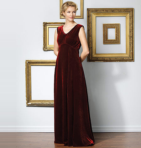 mccalls empire waist dress pattern McCalls 2984 2 Hour Dress Empire Waist Tunic Midi Maxi Sewing Pattern 8-10-12