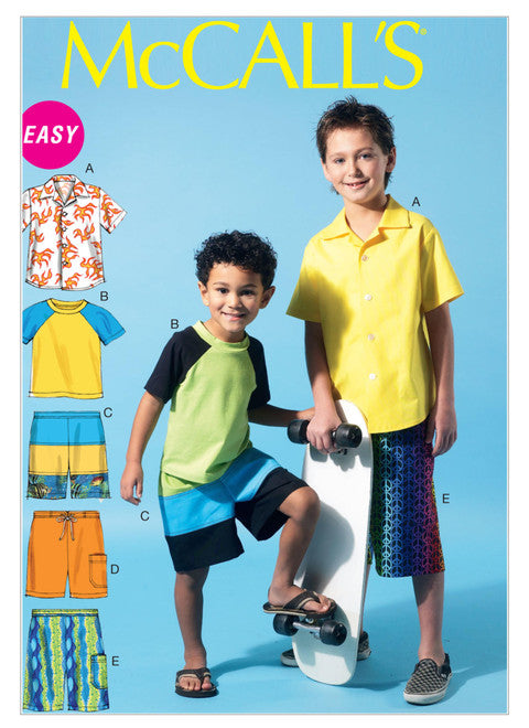 McCalls Schnittmuster M6548 Shirt und Short für Jungs