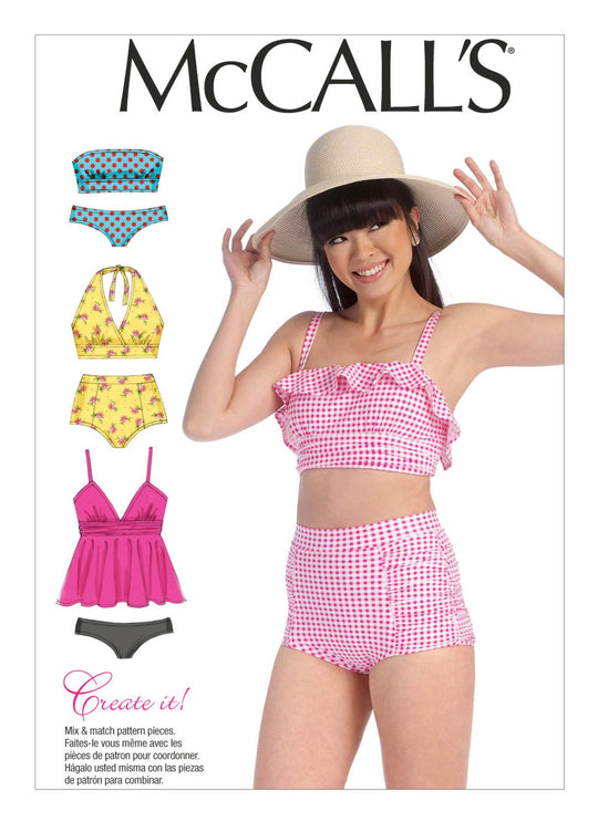 McCalls Schnittmuster M7168 Bikini für Damen