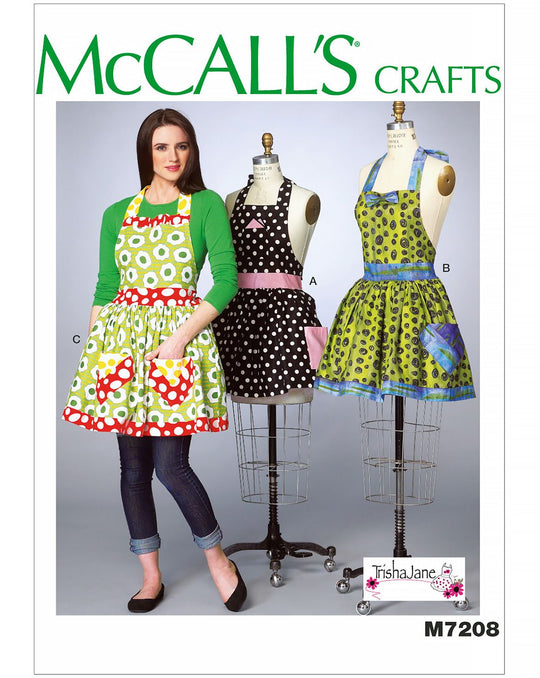 Patron de couture McCall's M7208 charmantes variations de tabliers au style jupon