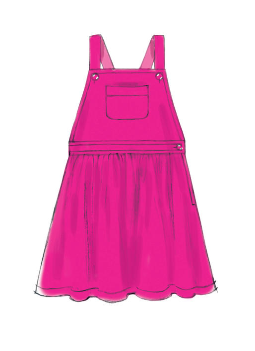 McCalls Schnittmuster M7459 Mädchen Kleid Latzhose