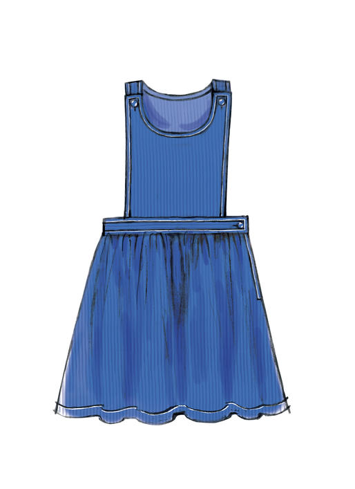 McCalls Schnittmuster M7459 Mädchen Kleid Latzhose