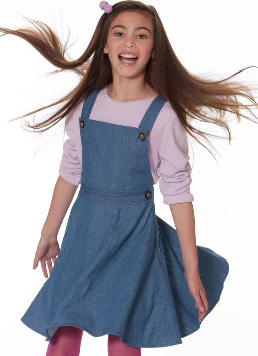 McCalls Schnittmuster M7459 Mädchen Kleid Latzhose