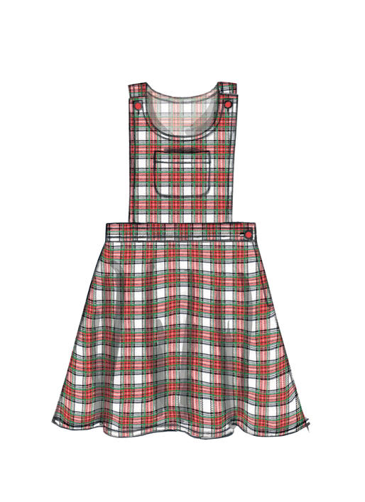 McCalls Schnittmuster M7459 Mädchen Kleid Latzhose