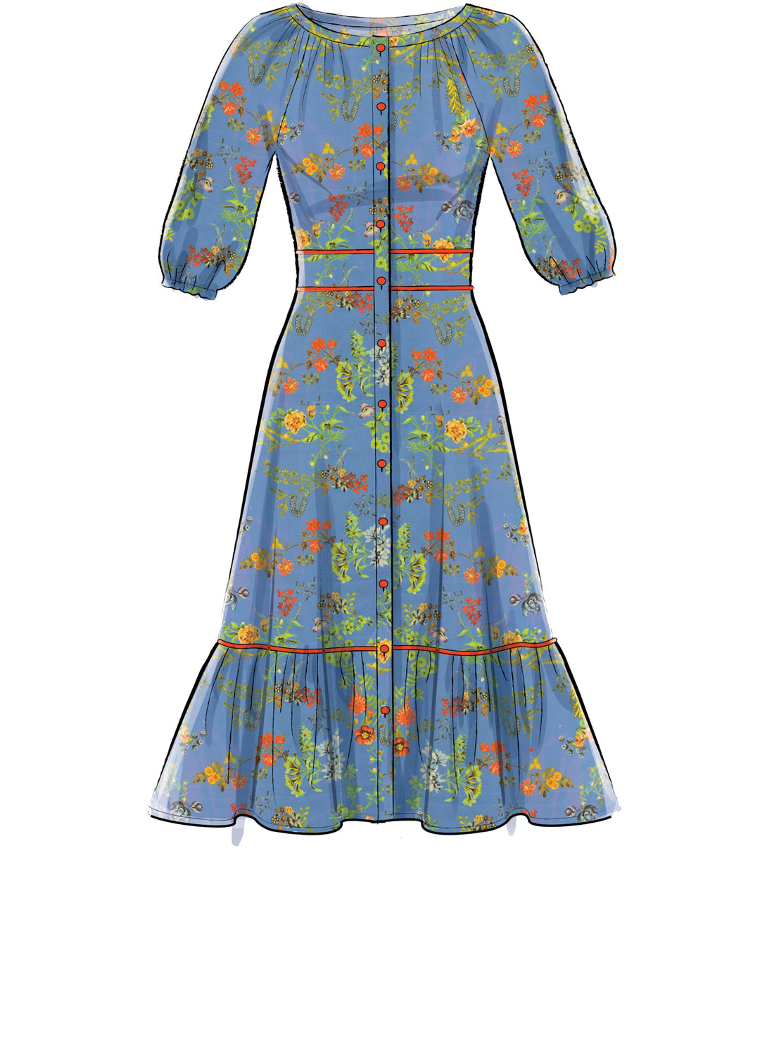 McCalls Schnittmuster M7925 Damen Kleid