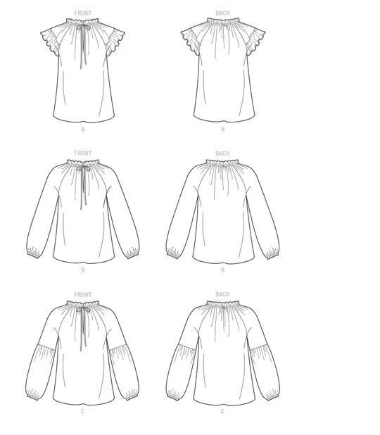 McCalls sewing pattern M8042 ladies' top