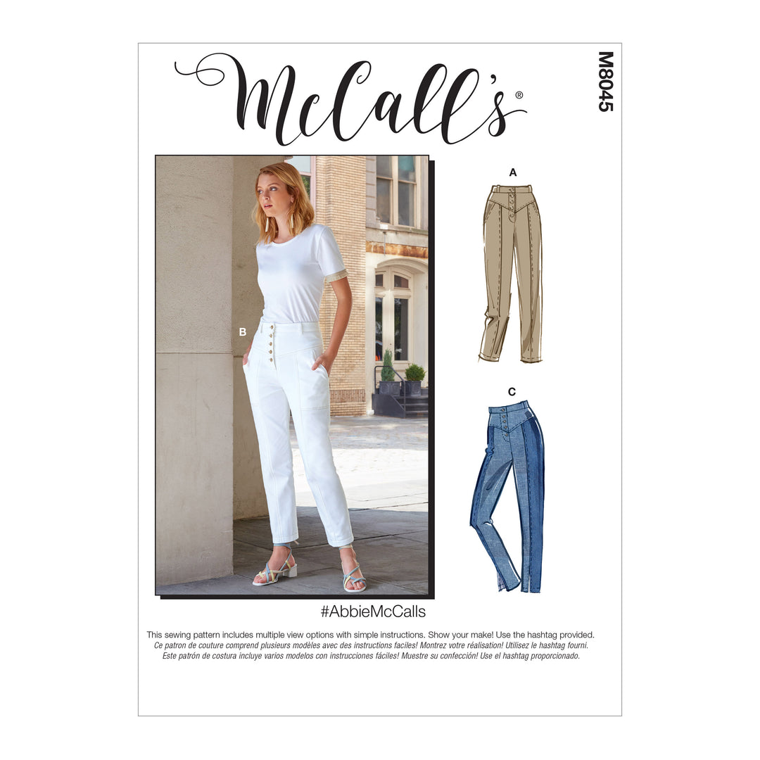 McCalls sewing pattern M8045 women's trousers