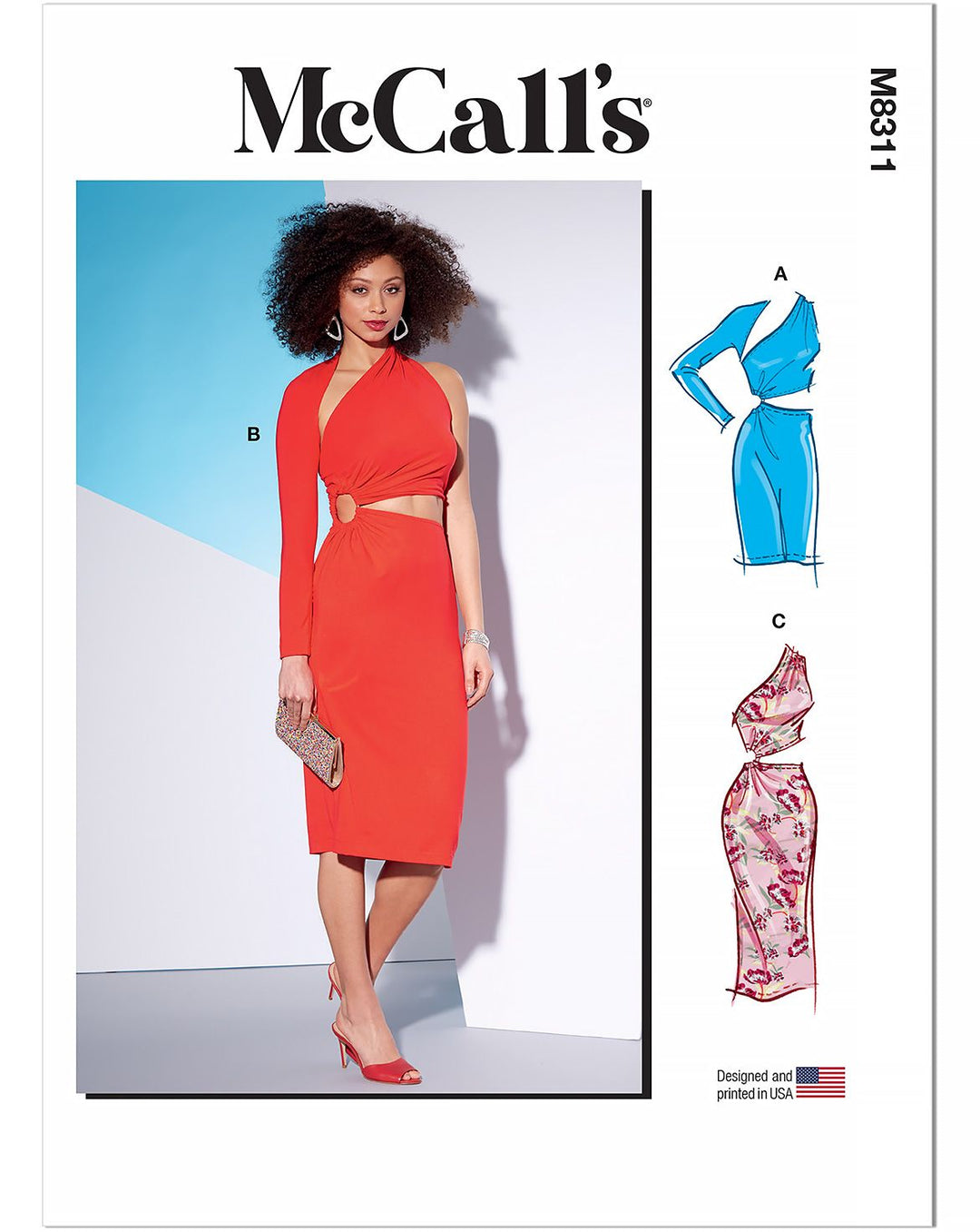 McCall's Schnittmuster M8311 – Damen One-Shoulder Kleid mit Cut-outs