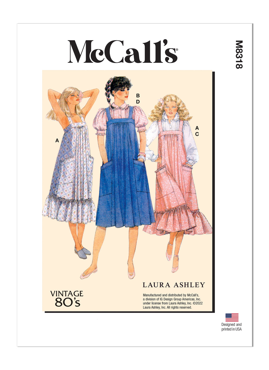 McCalls Schnittmuster M8318 Damen Oberteile und Kleid