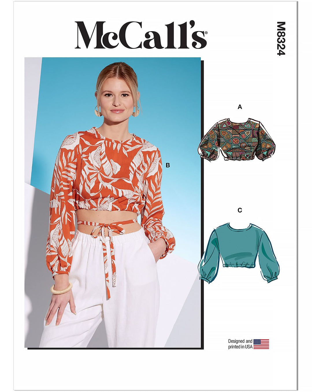 McCall's Schnittmuster M8324 – Damen Crop-Top mit offenem Rücken