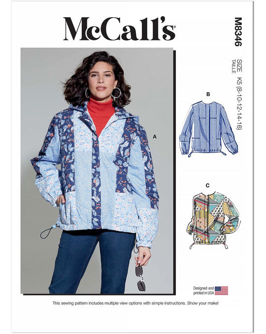 Patron de couture McCall's M8346 Veste pour femme avec poches latérales pratiques