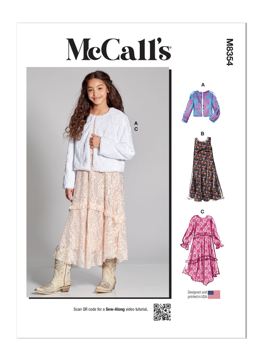 McCalls Schnittmuster M8354 Jacke & Kleid für Mädchen