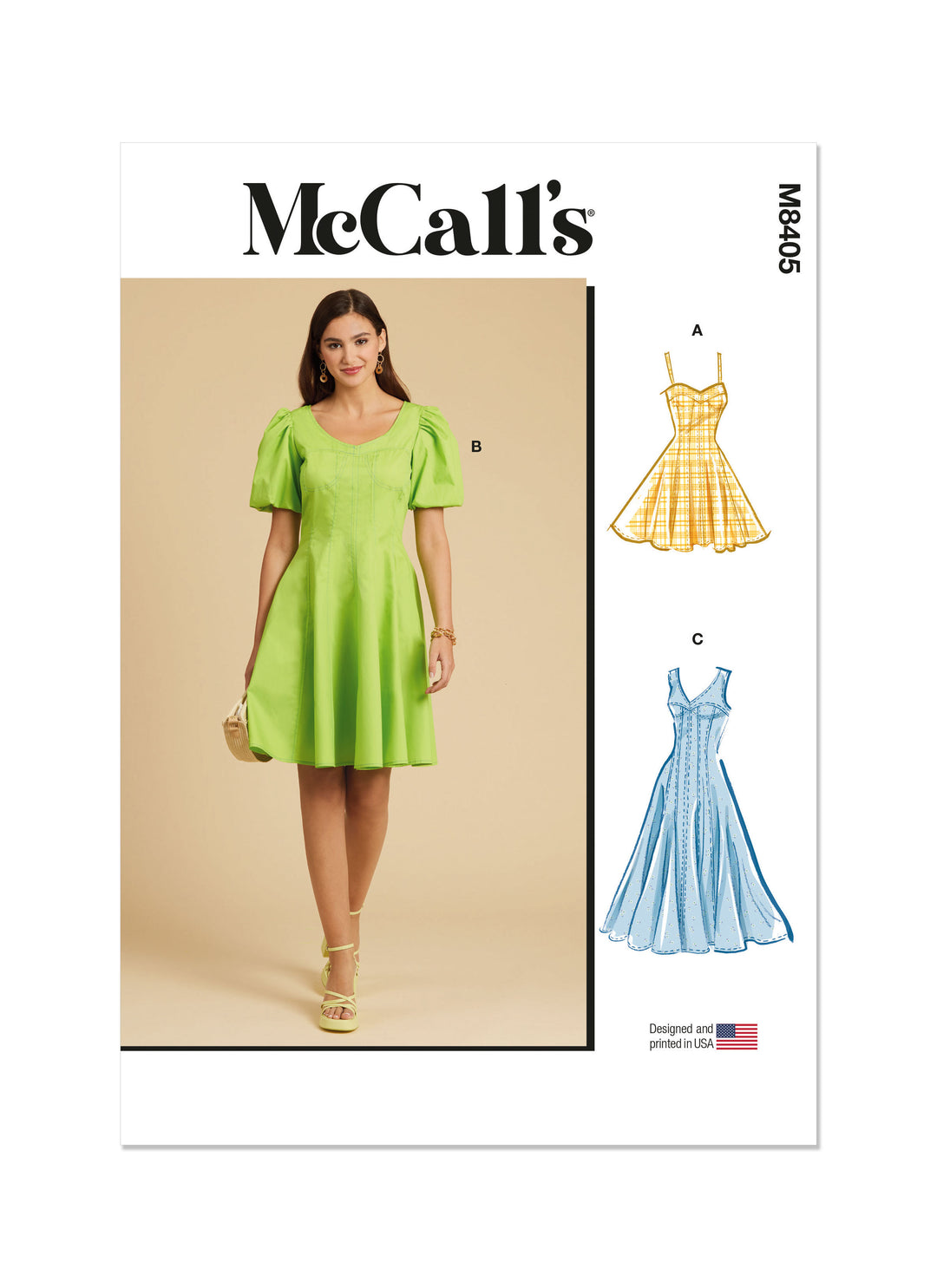 sewing pattern fit and flare dress Kalispell Dress Digital Sewing Pattern (PDF)