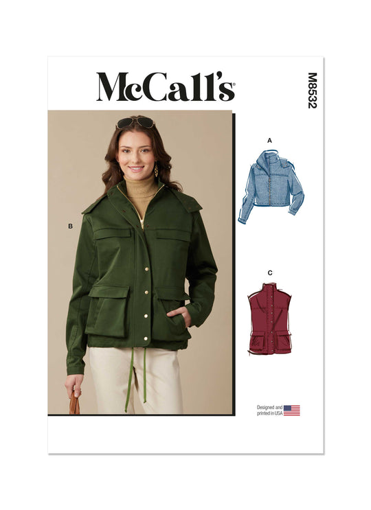 McCalls Schnittmuster M8532 Damen Jacke