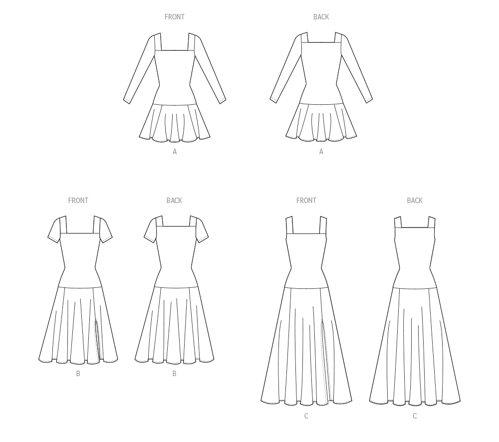 McCalls Schnittmuster M8551 Damen Strickkleid