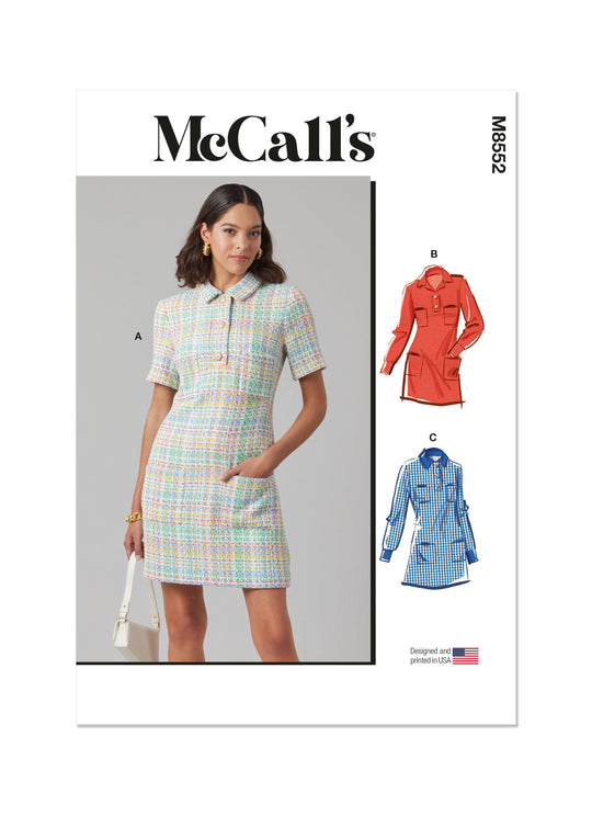 McCalls Schnittmuster M8552 Damen Kleid mit Ärmelvariationen