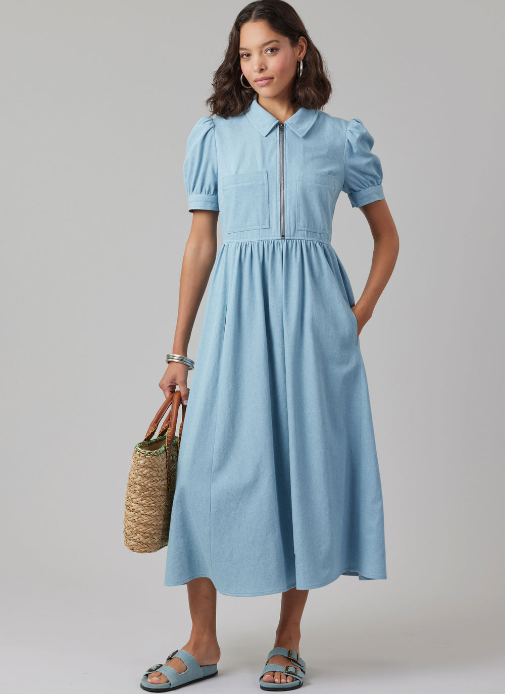 McCalls Schnittmuster M8553 Damen Kleid mit Ärmeln und verschiedenen Längen