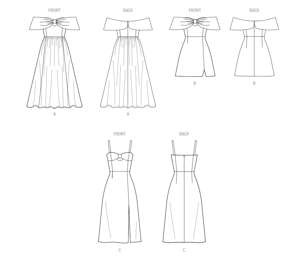 McCalls Schnittmuster M8554 Damen Kleid